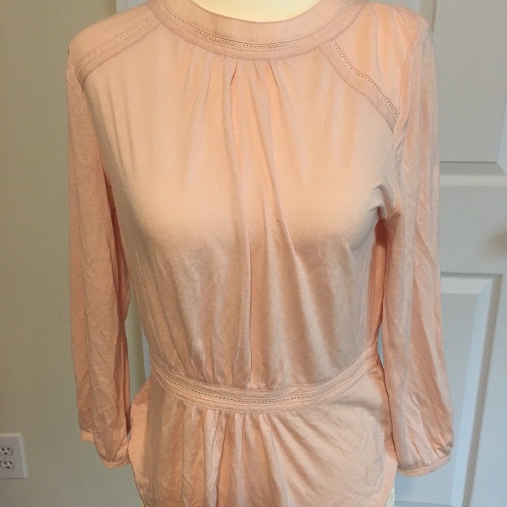 Banana Republic Pink Long Sleeve Blouse